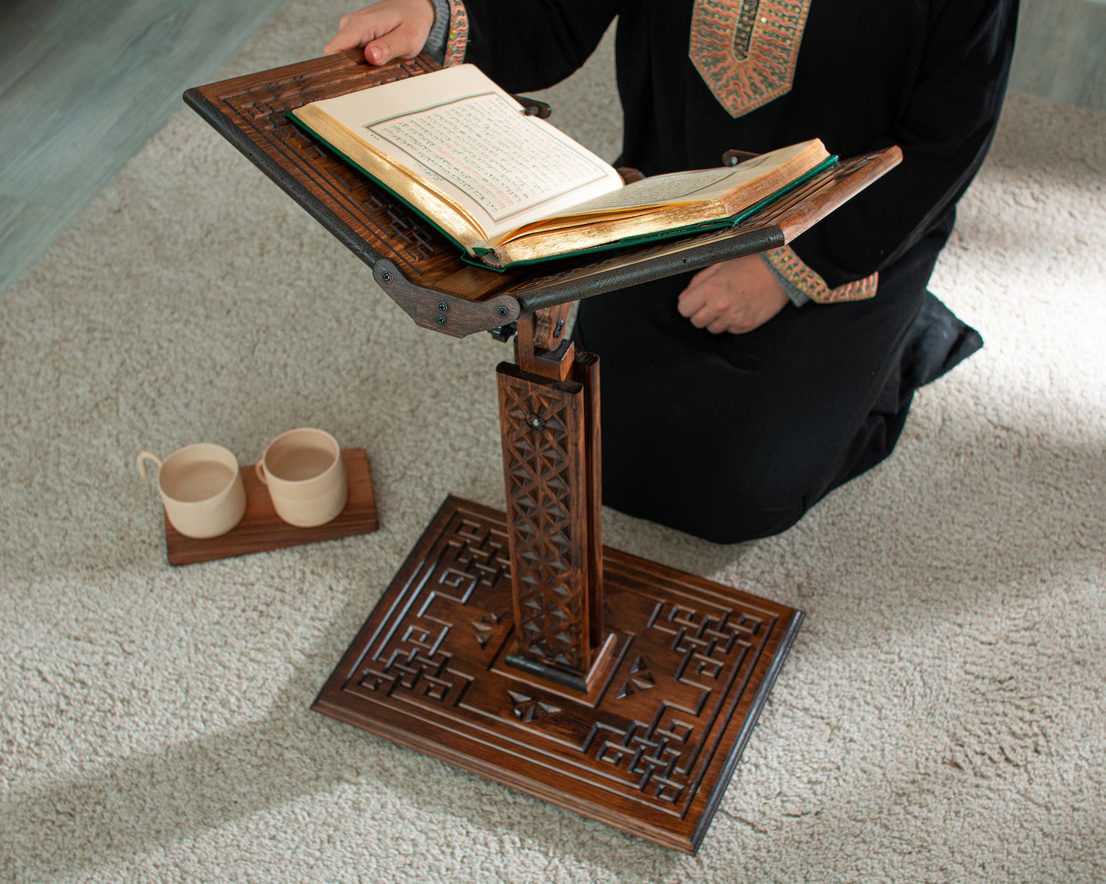 Moroccan Wooden Quran Stand