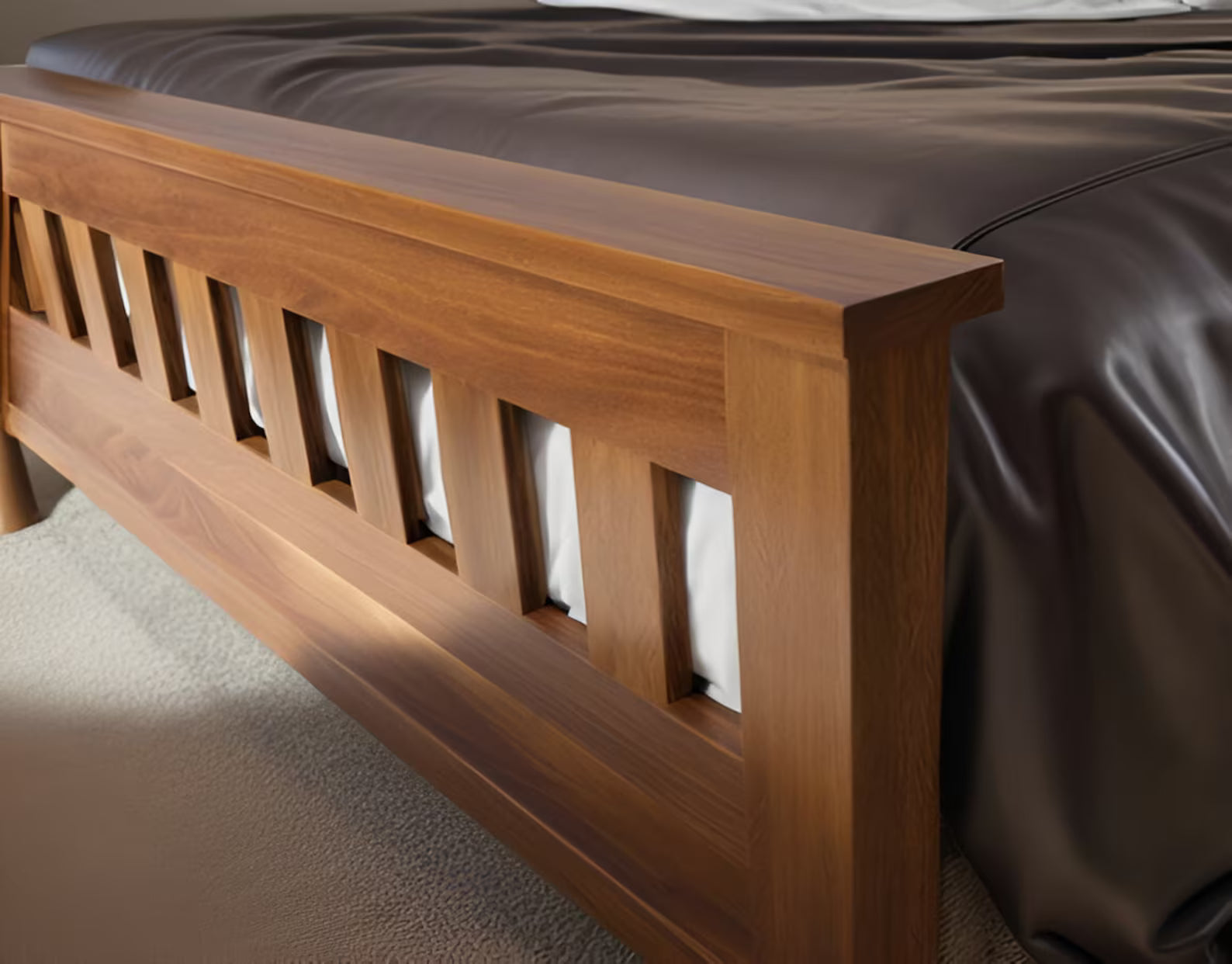 Modern Solid Wood Bed Frame