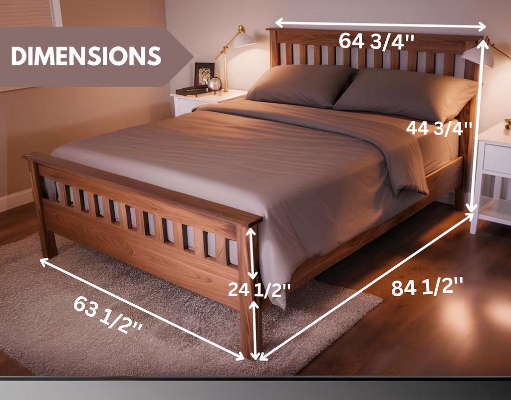 Modern Solid Wood Bed Frame